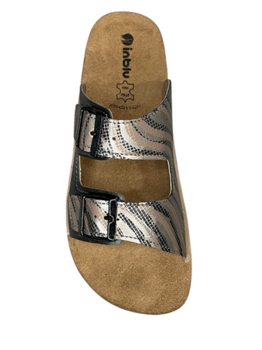Anatomisch Damenplattformen in Stil Hausschuhe Schwarz GY-08358-1-2