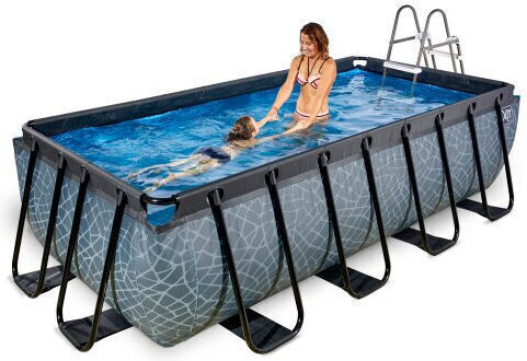 Exit Toys Piscină PVC cu cadru metalic Gri