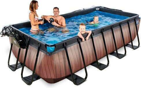 Exit Toys Holz Schwimmbecken Braun