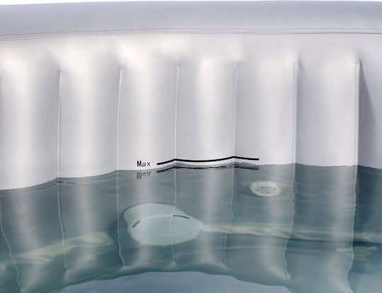 Exit Toys Runde Schwimmbecken PVC Aufblasbar mit Hydromassage Silber