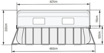 Exit Toys Πισίνα Ξύλινη 400x122x122εκ. Καφέ