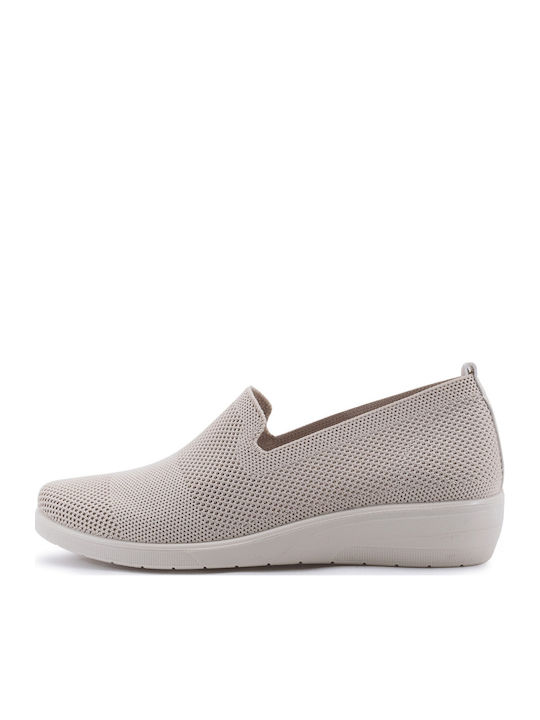 Анатомични Дамски Slip-On Текстилни Бежови