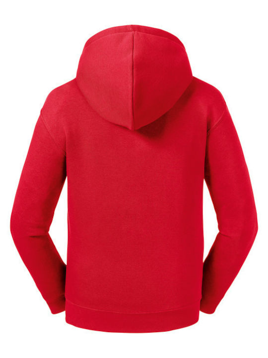 Kids Cardigan Sweatshirt Cotton with Hood Red