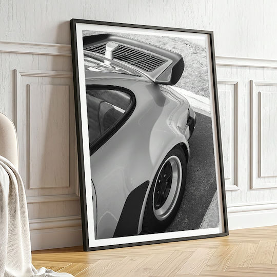 Poster Classic Porsche Cr051 40cm X 50cm White Wooden Frame