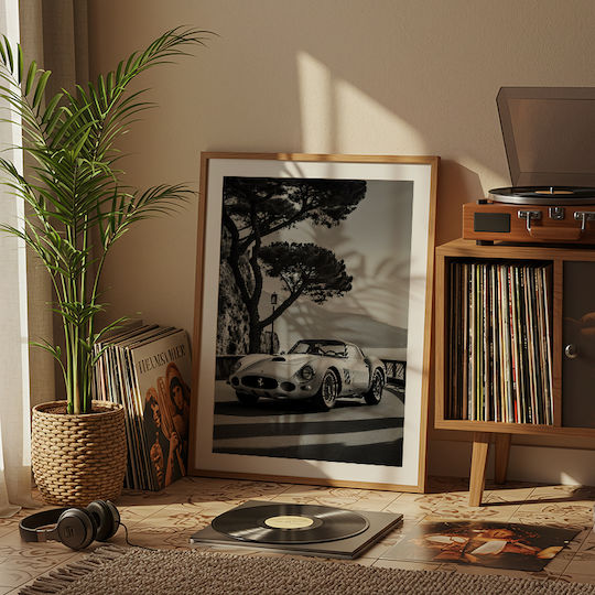 Poster Ferrari 250 Gto Cr059 40cm X 50cm Premium Μαύρο Ξύλινο Κάδρο-63085pd156201f55323