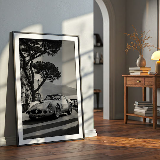 Poster Ferrari 250 Gto Cr059 40cm X 50cm Black Wooden Frame