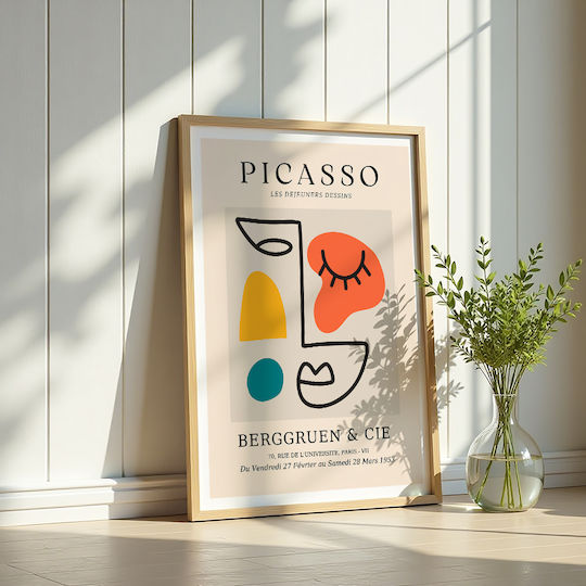 Poster Pablo Picasso Les Dejeurenes Dessins Art243 40cm X 50cm Μαύρη Ξύλινη Κορνίζα-63773pd156088f55321