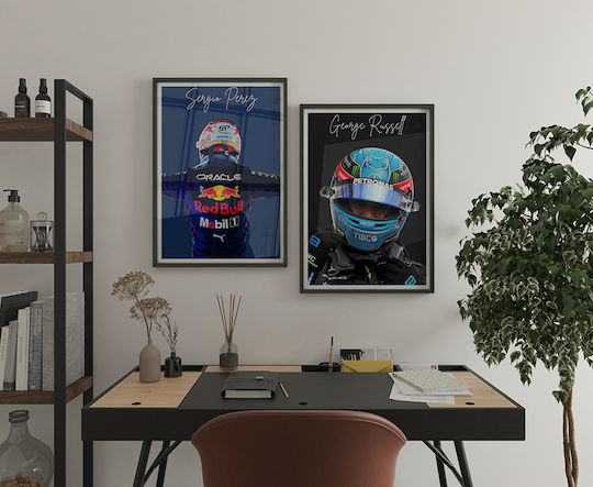 Poster Formula1 Sergio Perez F062 40cm X 50cm Μαύρη Ξύλινη Κορνίζα-63053pd156214f55321