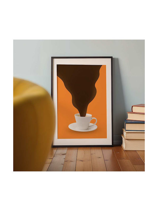 Poster Coffee Cup Pst25358 40cm X 50cm Μαύρη Ξύλινη Κορνίζα-62153pd156341f55321