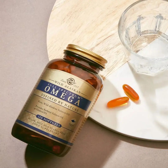 Solgar Omega Salmon Oil 120 ταμπλέτες 120 μαλακές κάψουλες