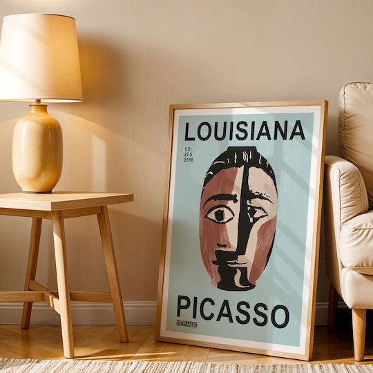 Poster Pablo Picasso Ceramics Tete De Femme Art246 40cm X 50cm Λευκή Ξύλινη Κορνίζα-64122pd156085f55310