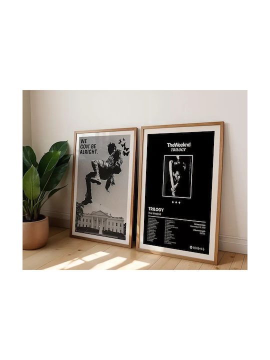 Music Poster Weeknd Trilogy Ms096 40cm X 50cm Κορνίζα Καφέ Ξύλου 62463pd156287f63322