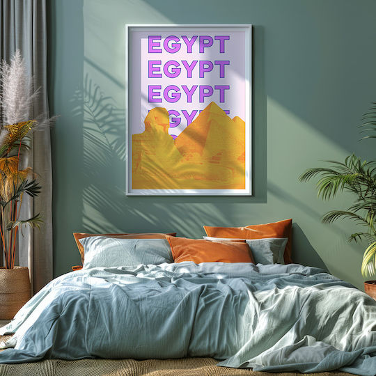 Poster Egypt Pop Art Pst25518 40cm X 50cm Brown Wooden Frame