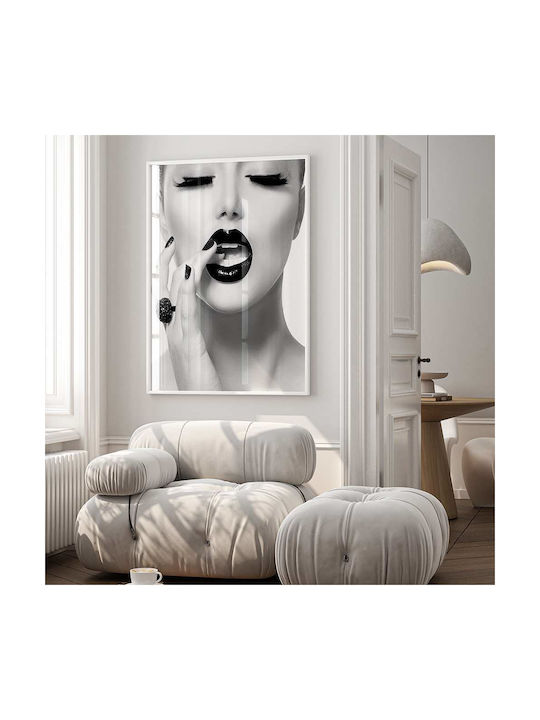 Poster Black Lips I Pst2501 40cm X 50cm Κορνίζα Καφέ Ξύλου 60137pd156518f63322