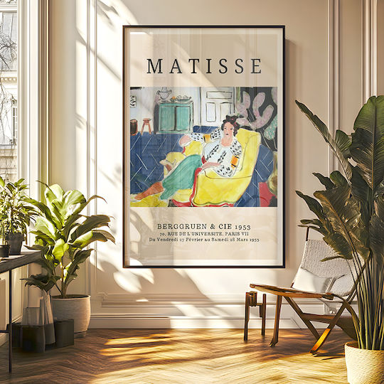 Poster Matisse Woman Seated In An Armchair Art209 40cm X 50cm Μαύρη Ξύλινη Κορνίζα-63353pd156142f55321