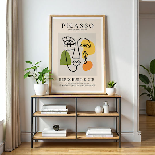 Poster Pablo Picasso Les Dejeurenes Dessins Art244 40cm X 50cm Frame Natural Wood Beige