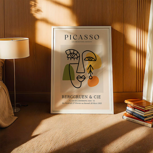 Poster Pablo Picasso Les Dejeurenes Dessins Art244 40cm X 50cm Frame Natural Wood Beige