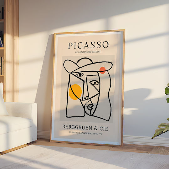 Poster Pablo Picasso Les Dejeurenes Dessins Art238 40cm X 50cm Μαύρη Ξύλινη Κορνίζα-63767pd156092f55321