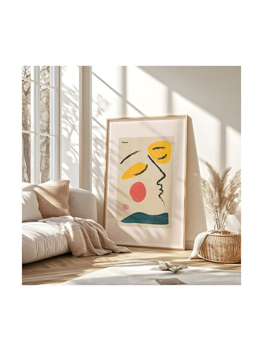 Poster Pablo Picasso Abstract Collage Art236 40cm X 50cm Λευκή Ξύλινη Κορνίζα-63769pd156094f55310