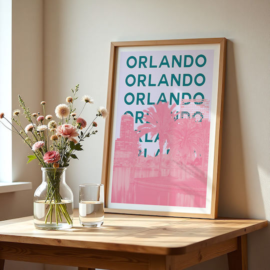Poster Orlando Pop Art Pst25512 40cm X 50cm Λευκή Ξύλινη Κορνίζα-63392pd156110f55310
