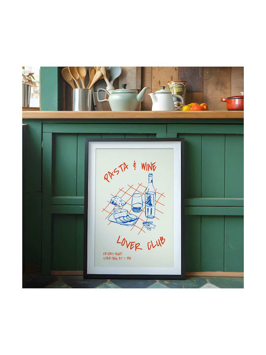 Poster Pasta & Wine Lovers Club Pst25350 40cm X 50cm-62185pd156351