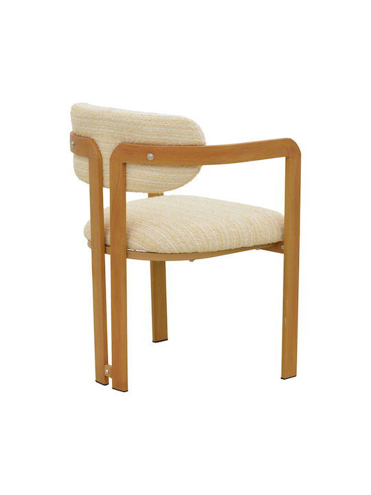 Berdona Ess- und Küchenstühle mit Stoffbezug Beige 57x47x78cm