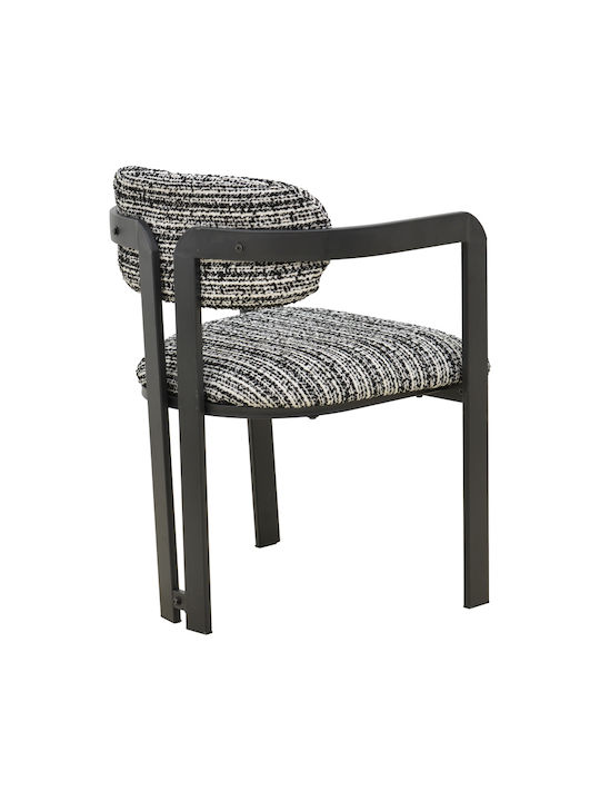 Berdona Ess- und Küchenstühle Metallisch Schwarz Weiß 57x47x78cm