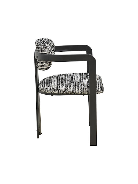 Berdona Ess- und Küchenstühle Metallisch Schwarz Weiß 57x47x78cm