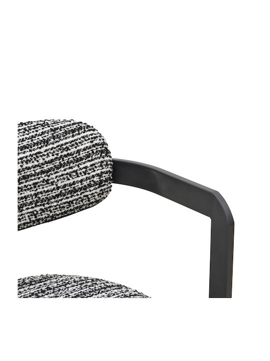 Berdona Ess- und Küchenstühle Metallisch Schwarz Weiß 57x47x78cm