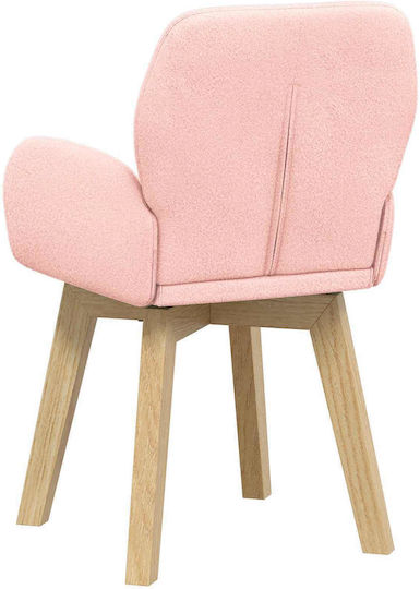Ess- und Küchenstühle mit Stoffbezug Rosa 6 Stück 54x58x87cm