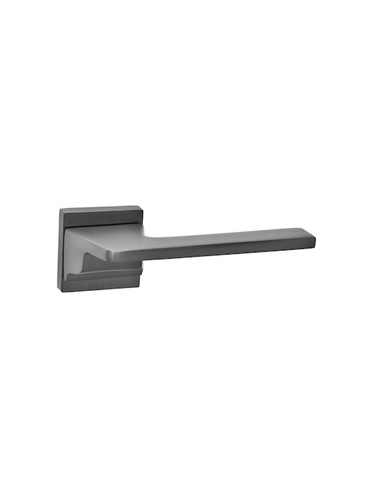 Best Design Front Door Lever Rosette Right 475 Black