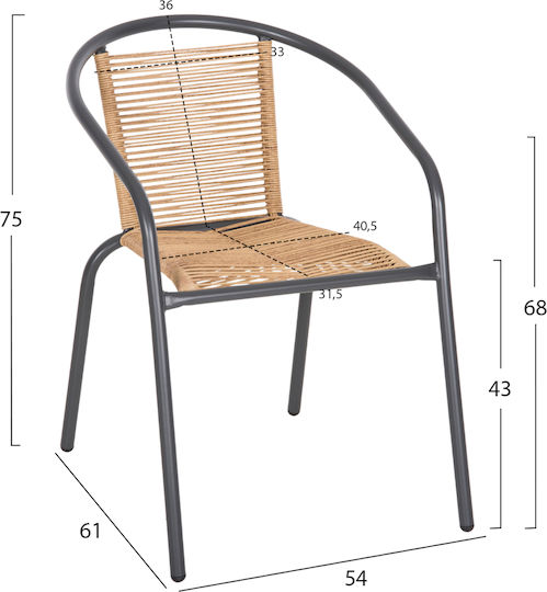 HomeMarkt Garten- und Outdoor-Möbelsets Figo 3-tlg Grau