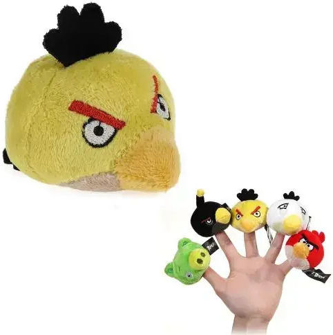 Angry Birds Plush Finger Puppets Yellow 888015