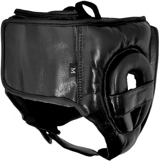 Olympus Sport Adult Open Face Leather Black Boxing Helmet