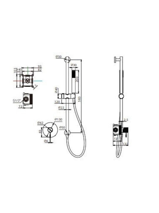 Imex for Shower 1 Exit Silver