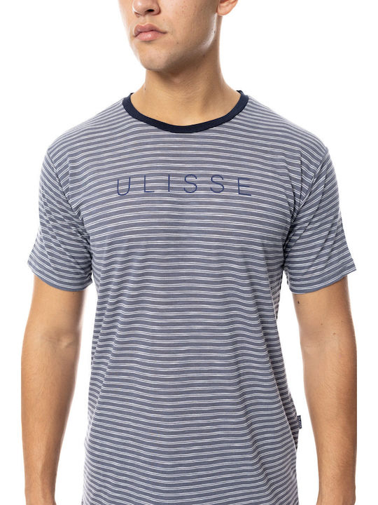 Ulisse Sommer Herrenpyjama Bluse Hellblau