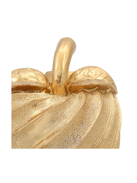 Decorative Polyresin Glitter Φ10x12.5 Cm Apple Gold Keskor 41724