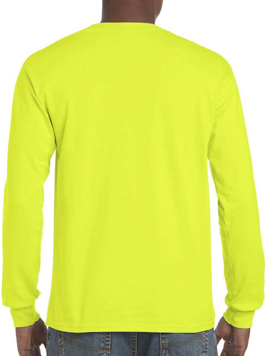 Gildan Ultra Men's Promotional Long Sleeve Blouse Safety Green