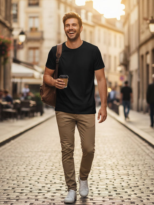 Gildan Men's Promotional T-Shirt Short Sleeve in Black Colour