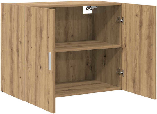 Wall Living Room Cabinet Made of Particle Board in Oak 80x42.5x64cm