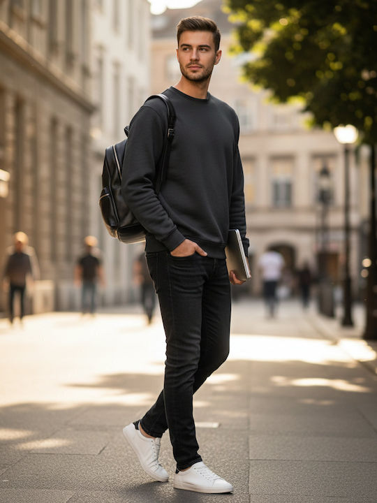 Tee Jays Ανδρική Διαφημιστική Μπλούζα Μακρυμάνικη Dark Grey