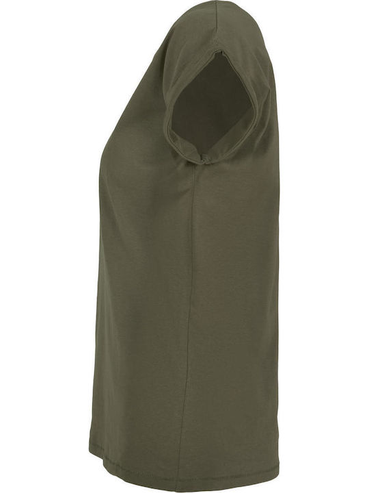 Build Your Brand Women's Promotional T-Shirt Black Olive