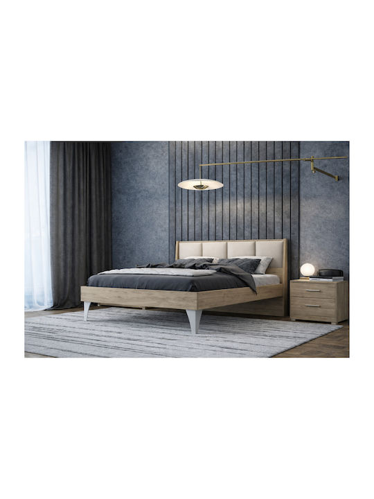Bedroom Furniture Set Oak-Beige 160x200cm 2 Pieces