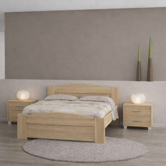 Sarris Schlafzimmermöbel-Set Kýma Eiche 140x200cm 3 Stück