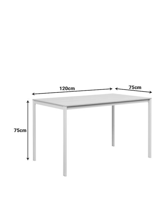 Τραπεζαρία Ezra Ezra με 4 Καρέκλες 120x75εκ.