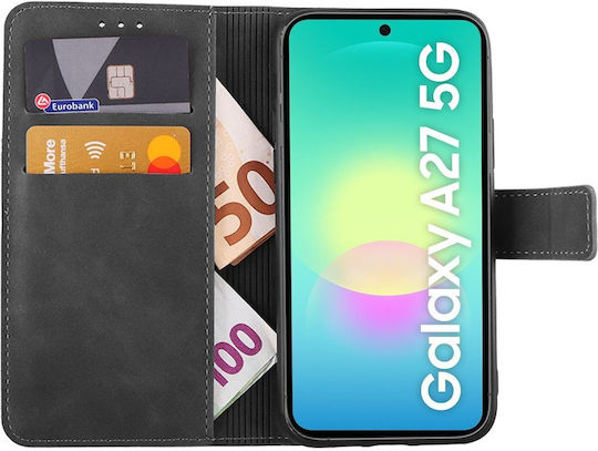 Lime Книга от изкуствена кожа / силикон сив (Galaxy A27)