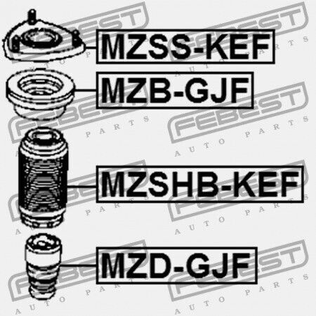 Febest Αμορτισέρ για Mazda 6 2012-2012
