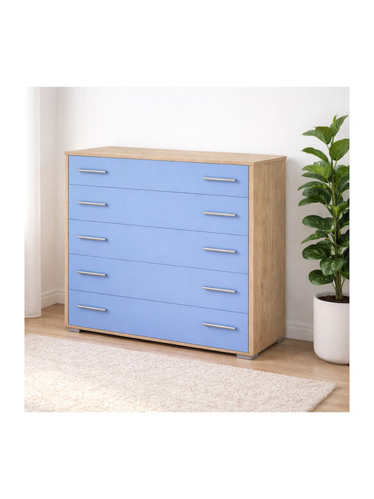 Holz Boden Bücherregal Hellblau 80x45x90cm