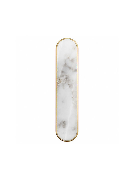 Sc Herrajes 880 Furniture Handle Made of Marble & Metallic Gold with Hole Centers 32mm