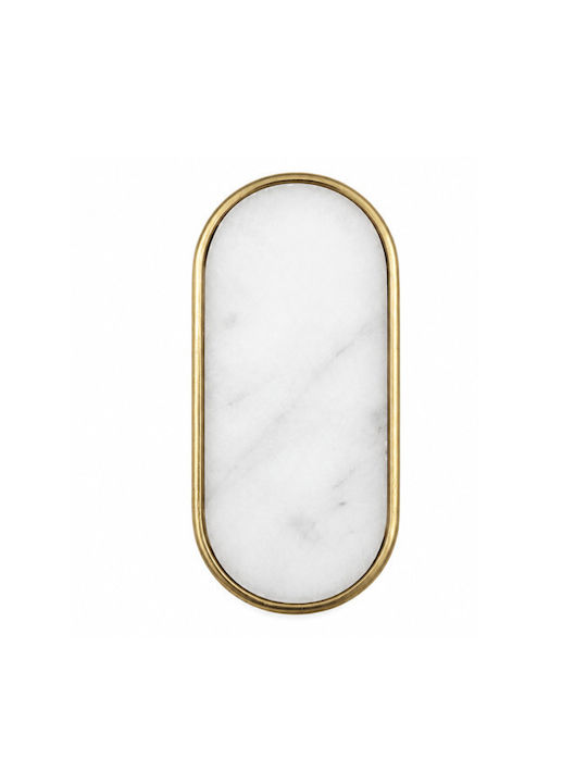 Sc Herrajes 880 Furniture Handle Made of Marble & Metallic Gold with Hole Centers 32mm